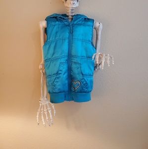 Soft And Warm Insulated Girl's Blue Vest